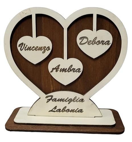 Wood Lab Cuore in Legno con Incisione