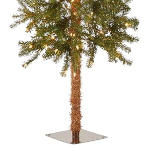 National Tree Company lit Artificial Christmas Tree Includes Pre-strung White Lights and Stand, Hickory Cedar Slim-5 ft National Tree Company lit Artificial Christmas Tree Includes Pre strung White Lights and Stand Hickory Cedar Slim 5 ft