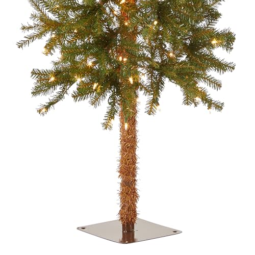 National-Tree-Company-lit-Artificial-Christmas-Tree-Includes-Pre-strung-White-Lights-and-Stand-Hickory-Cedar-Slim-5-ft National Tree Company lit Artificial Christmas Tree Includes Pre strung White Lights and Stand Hickory Cedar Slim 5 ft