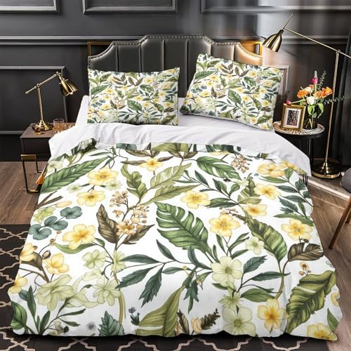 Parure de lit 3D floral microfibre 140x200cm pour lit simple - 2