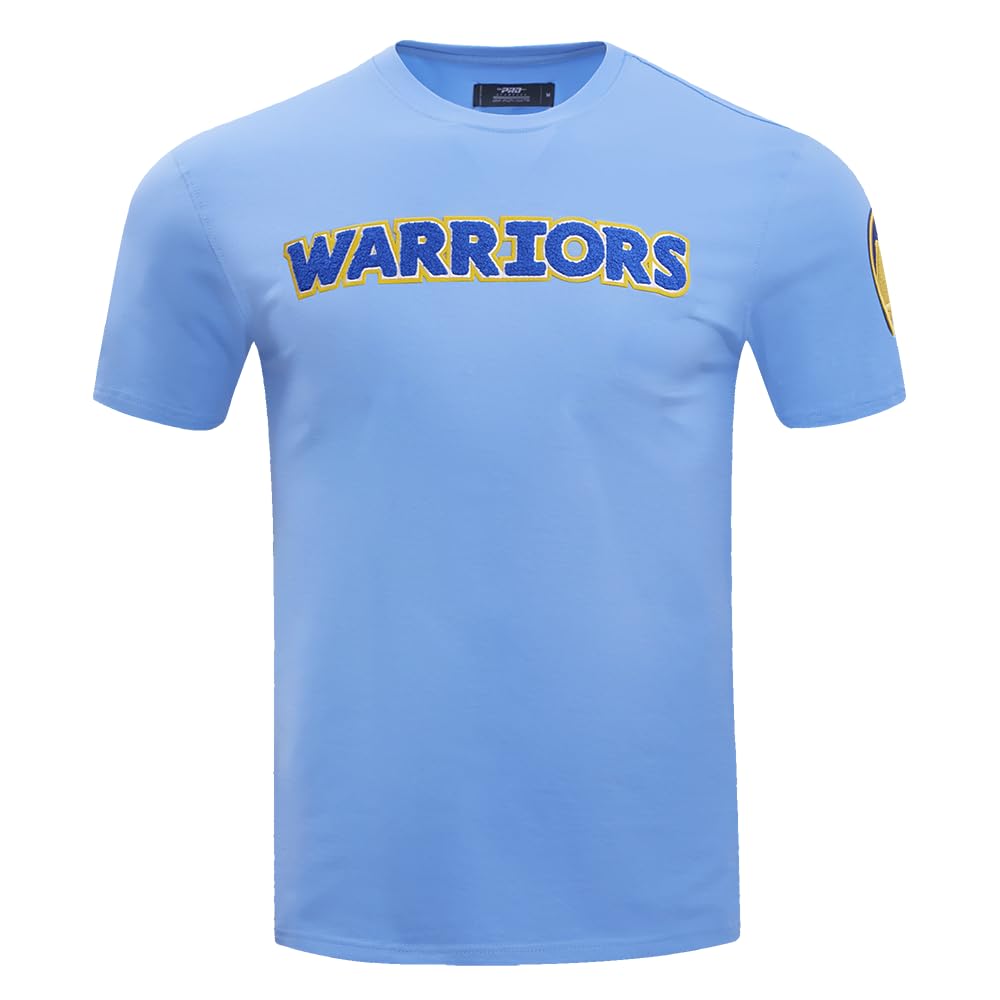 Pro Standard Mens NBA Classic Chenille Cotton Short Sleeve Tee University Blue โ image 1