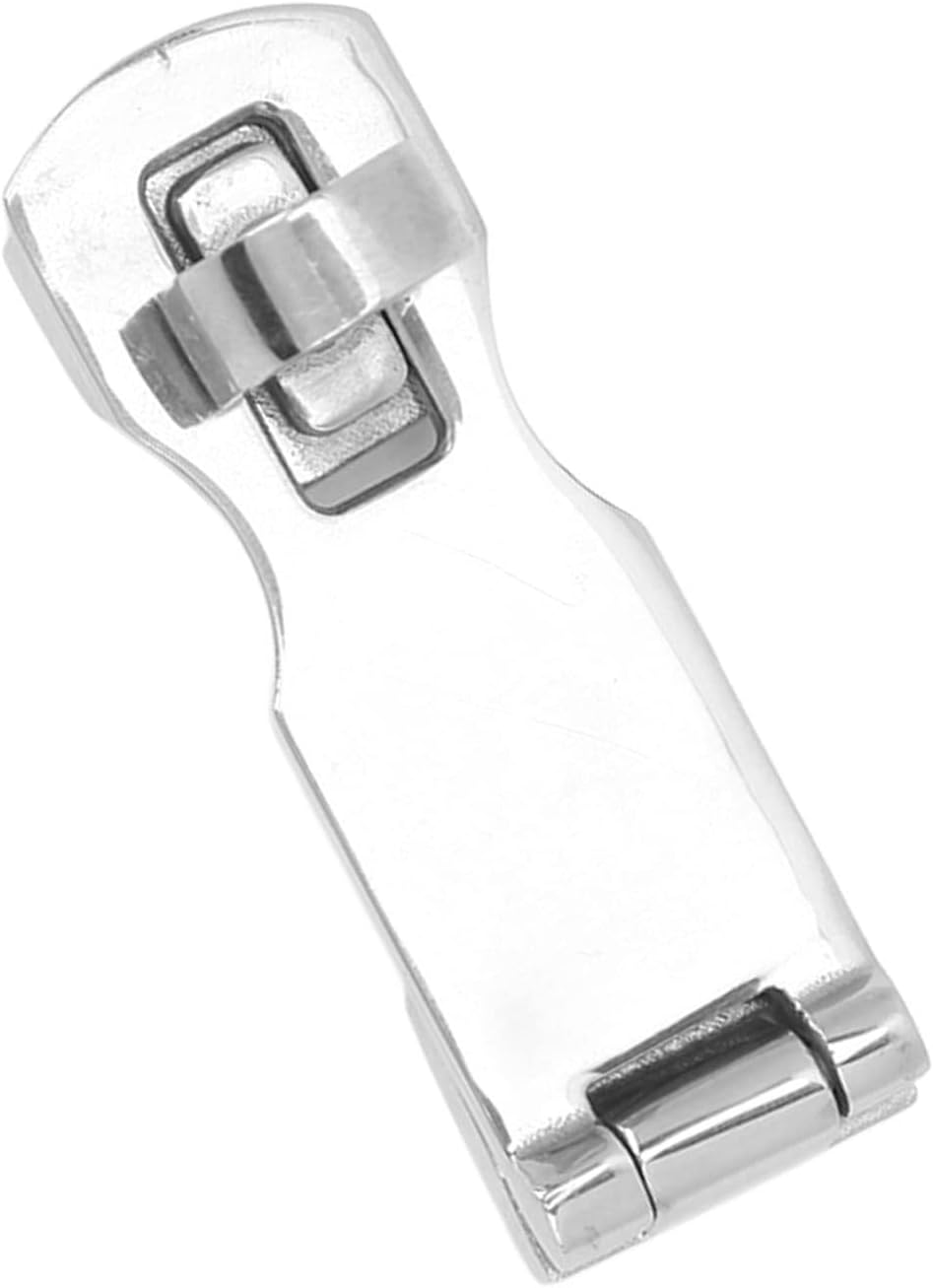 Marine Grade Stainless Steel Heavy Duty Door Hasp with Turning Padlock Eye Mount, Swivel Safety Hasp, Rust Resistant Hasp Safety Padlock Clasps for Cabinets, Chests Or Doors with Screws