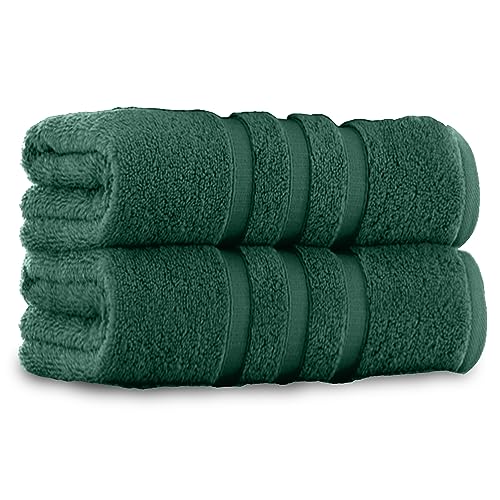 Drap de bain vert foncé grand format pour spa et salle de bain - 2