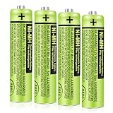 CUCESH 4Pack BK-40AAABU AAA Rechargeable Battery 400mAh 1.2V for Panasonic Cordless Phone Ni-MH AAA Batteries Replacement for Remote Controls, Electronics