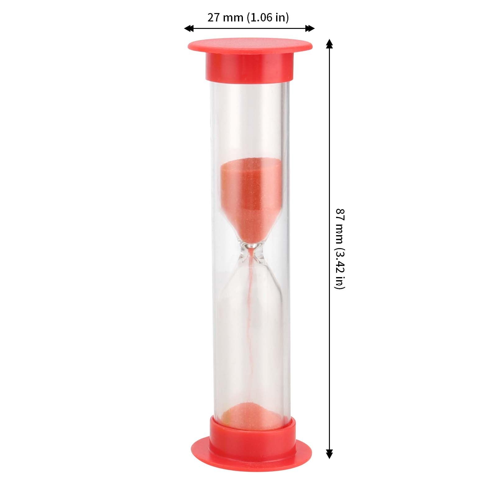 JAPCHET Lot de 100 sabliers de 1 minute, compte à rebours en vrac pour jeux, salle de classe, prix scolaires, fêtes, rouge