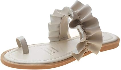 Sandalen met sleehak Dames Comfortabel Plateau Zomer Kunstleer Platte  strandneus Lage hakken Slippers Zachte casual reizen Outdoorschoenen,Beige,35  : Amazon.nl: Kleding, schoenen \u0026 sieraden