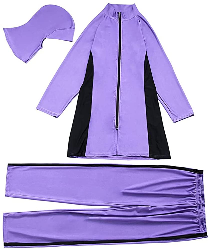 Costumi da Bagno Musulmani per Le Donne Costumi da Bagno modesti Burkini islamici a Maniche Lunghe