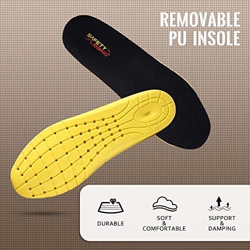 Miniatura 7 de SAFETY LOONG Botas de trabajo para hombre, impermeables, con puntera suave, antideslizantes, cómodas, botas de trabajo de cuero