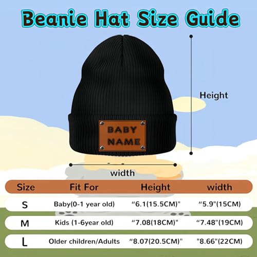 Custom Baby Beanie Hats for Boys Girls Personalized Toddler Winter Hat with Name Warm Beanies Kids Customized Beanie Gifts2