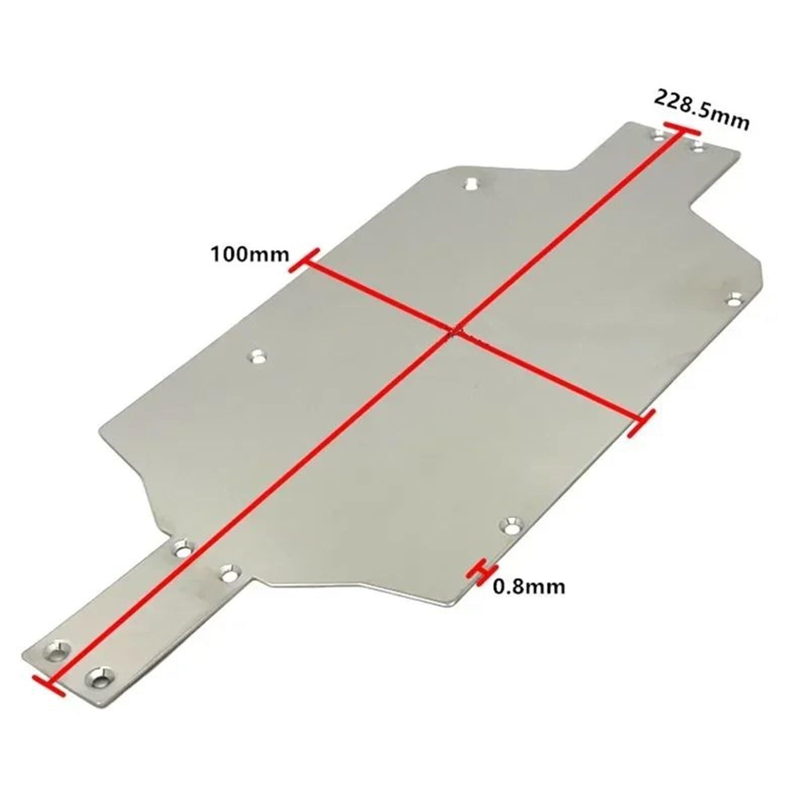 Genérico Chasis Acero Inoxidable para MJX 14301 14302 14303 14304 1/14 Piezas Mejoradas Metal Accesorios Repuesto Decorativo Piezas Coche RC
