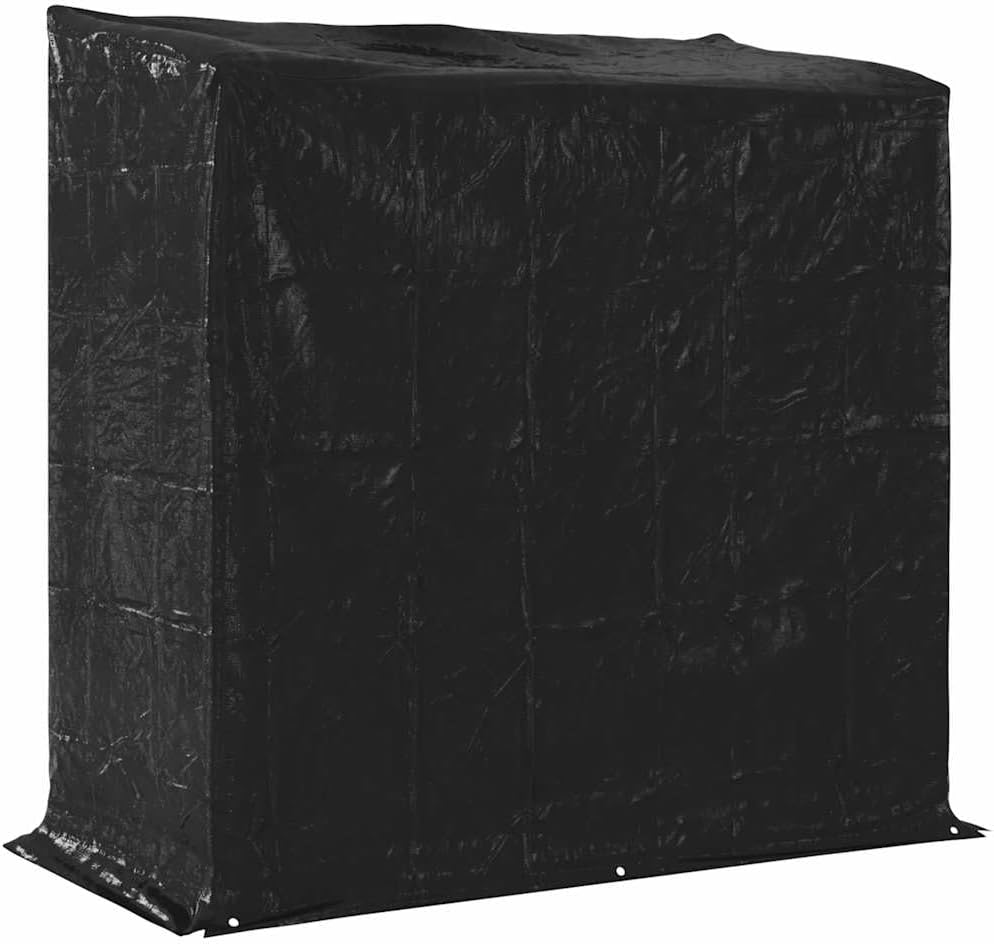 Firewood Rack with Rain Cover Sturdy Firewood Rack with Large Capacity and Waterproof Cover for Outdoor Storage 78.7"x39.4"x78.7" Galvanized Steel