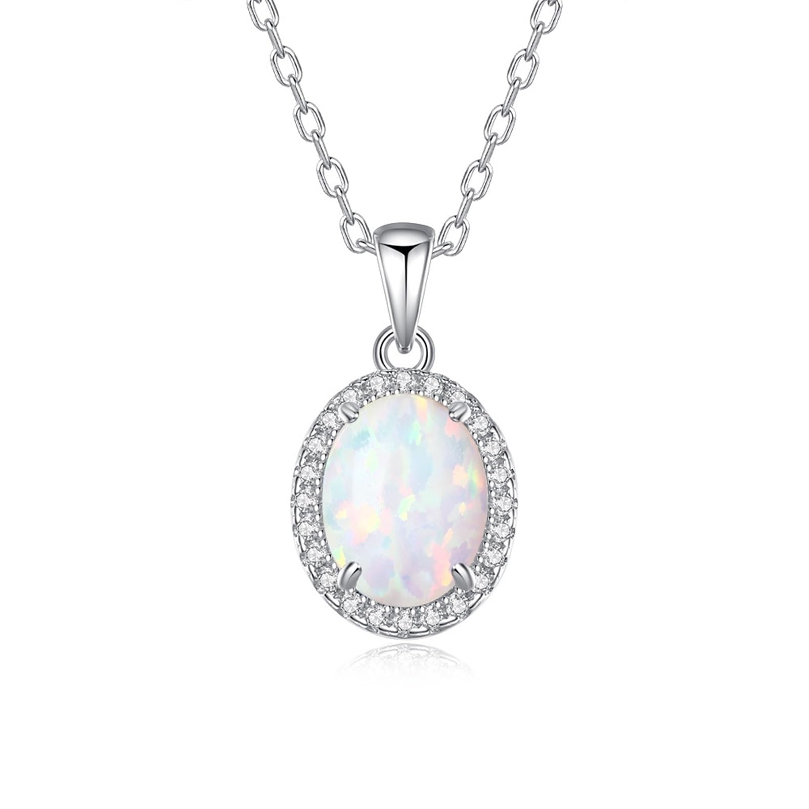 Collares simples para mujer, diseño ovalado, cadena con colgante para esposa