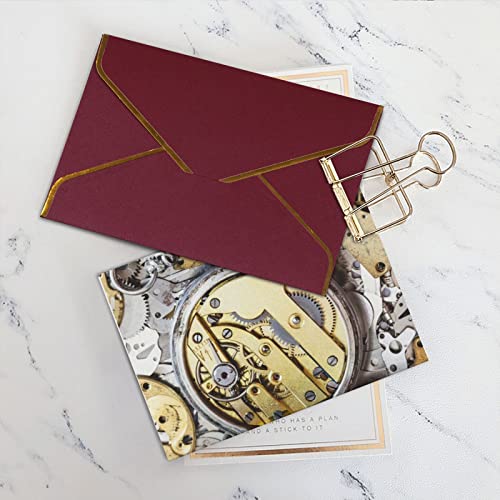 Allgobee Greeting Cards Brass-Clockwork-Pile-Clock Envelope Blank Cards Cards For All Occasions,Birthday,Thank You,Wedding #TOP5