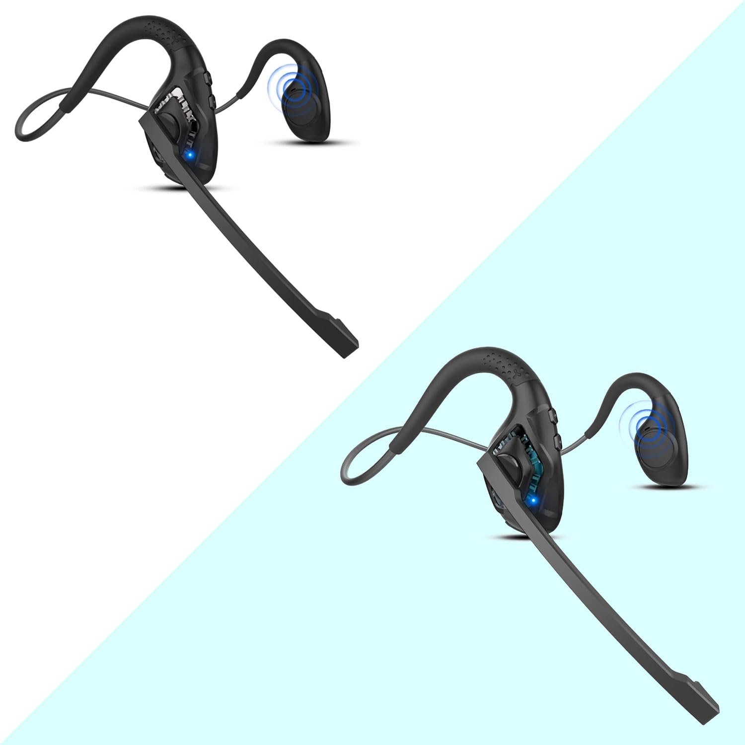 Amazon.com: iDIGMALL G2 Black + G2 Cyan, Bluetooth Headset w 