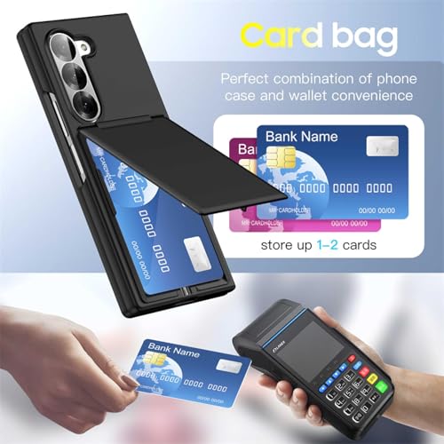 Étui portefeuille Samsung Z Fold 6 transparent rigide antichoc