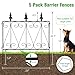 ideo Metal Garden Fencing, 5 Panels Decorative Garden Fence Border, 26in (H) x 10ft (L), Animal Barrier for Dogs, Flower Edging for Yard, Landscape Patio Garden Bed Outdoor Decor, Black