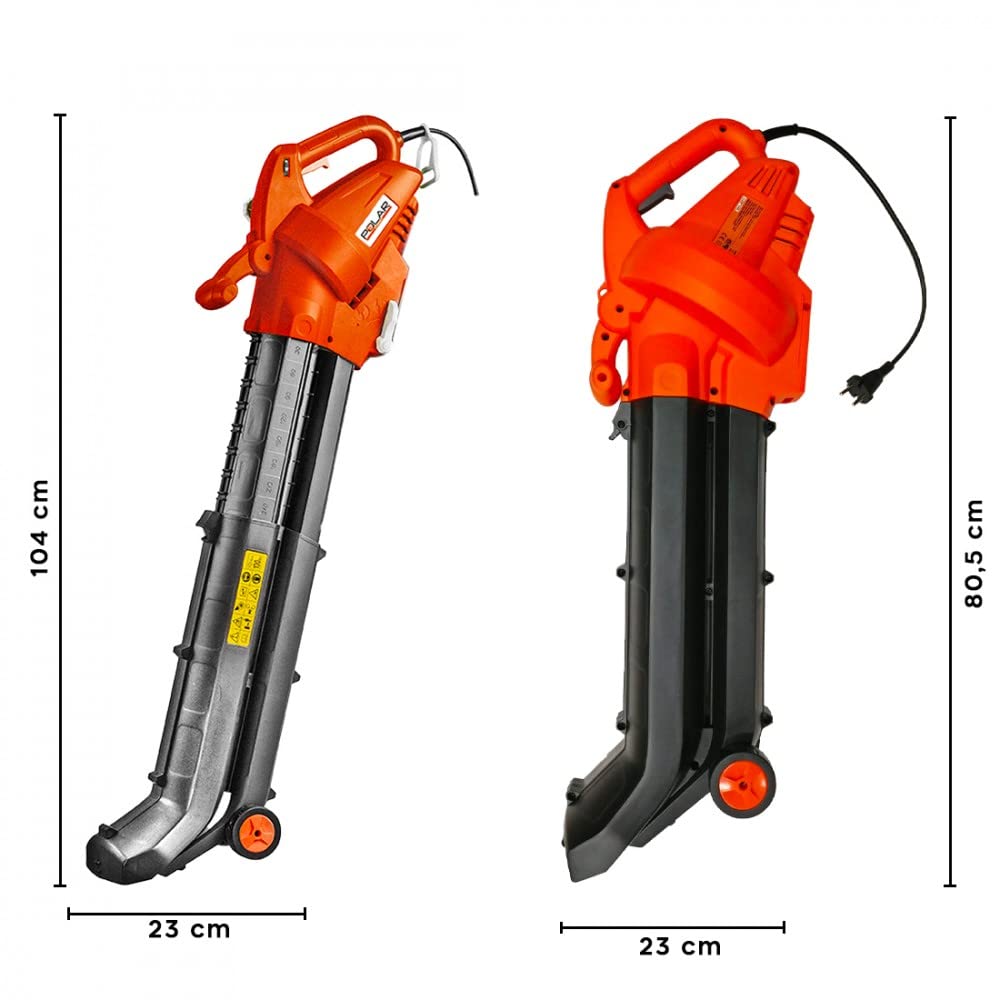 Mediawave Store - Soffiatore Elettrico per Foglie, KRAFTROYAL Aspiratore Trituratore Potenza 2800W con Sacco di Raccolta da 45 litri