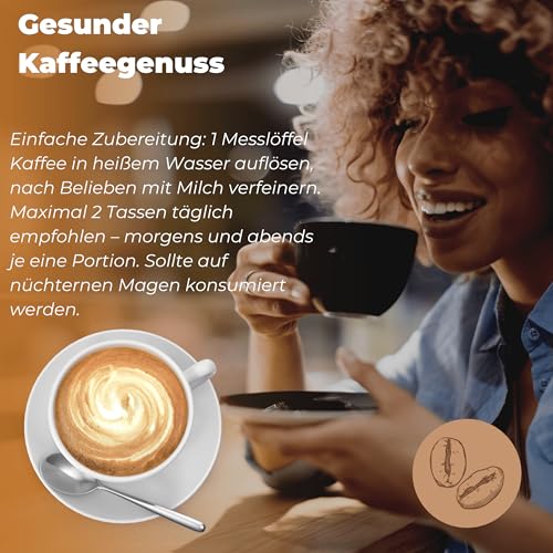 Premium Şifamix Zichorien, Propolis & löslicher Arabica Instant Kaffee zum Gewichtsmanagement | Unterstützt die Gewichtskontrolle und 100% Natürlich | Fit & Vital, Sanfter Genuss für Körper