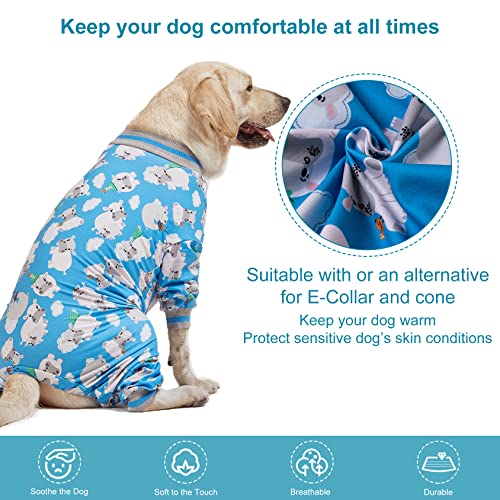 LovinPet Roupas para cães grandes/pijamas aconchegantes para cães, ajuste fino, pulôver leve/pijamas