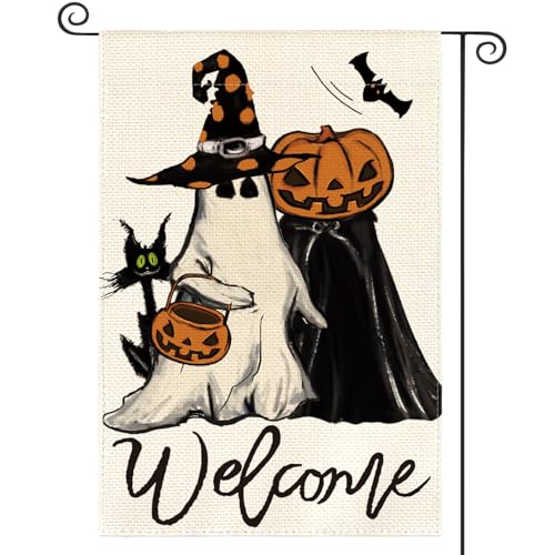 Drapeau de jardin Halloween double face avec motif Jack O Lantern - 2