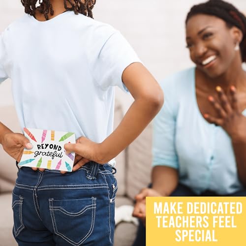 Hadley Designs 24 Teacher Thank You Cards with Envelopes - 6 x 4 Teacher Appreciation Cards Bulk, End of School Year, Graduation 2026, Teachers Appreciation Week, Thank You Teachers Card from Student - Image 8