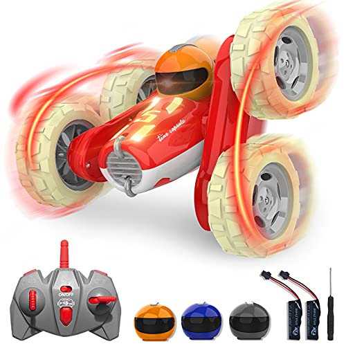 Varmote Rc Cars for Boys Girls Age 8-12, 4wd High Speed Off Road Rc Stunt Truck for Outdoor, Remote Control Cars for Kids with 2 Rechargeable Batteries, 360 Degree Rotating Christmas Birthday Gifts