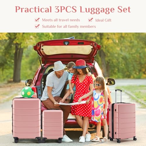 Expandable Hard Sided Travel Luggage with 360° Smooth Swivel Casters, TSA-Approved Lock, Retractable Handle, Soft TPU Grip2