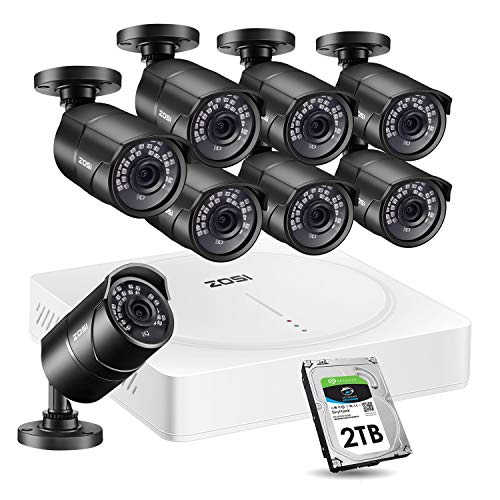 ZOSI 5MP Home Security Camera System Outdoor...