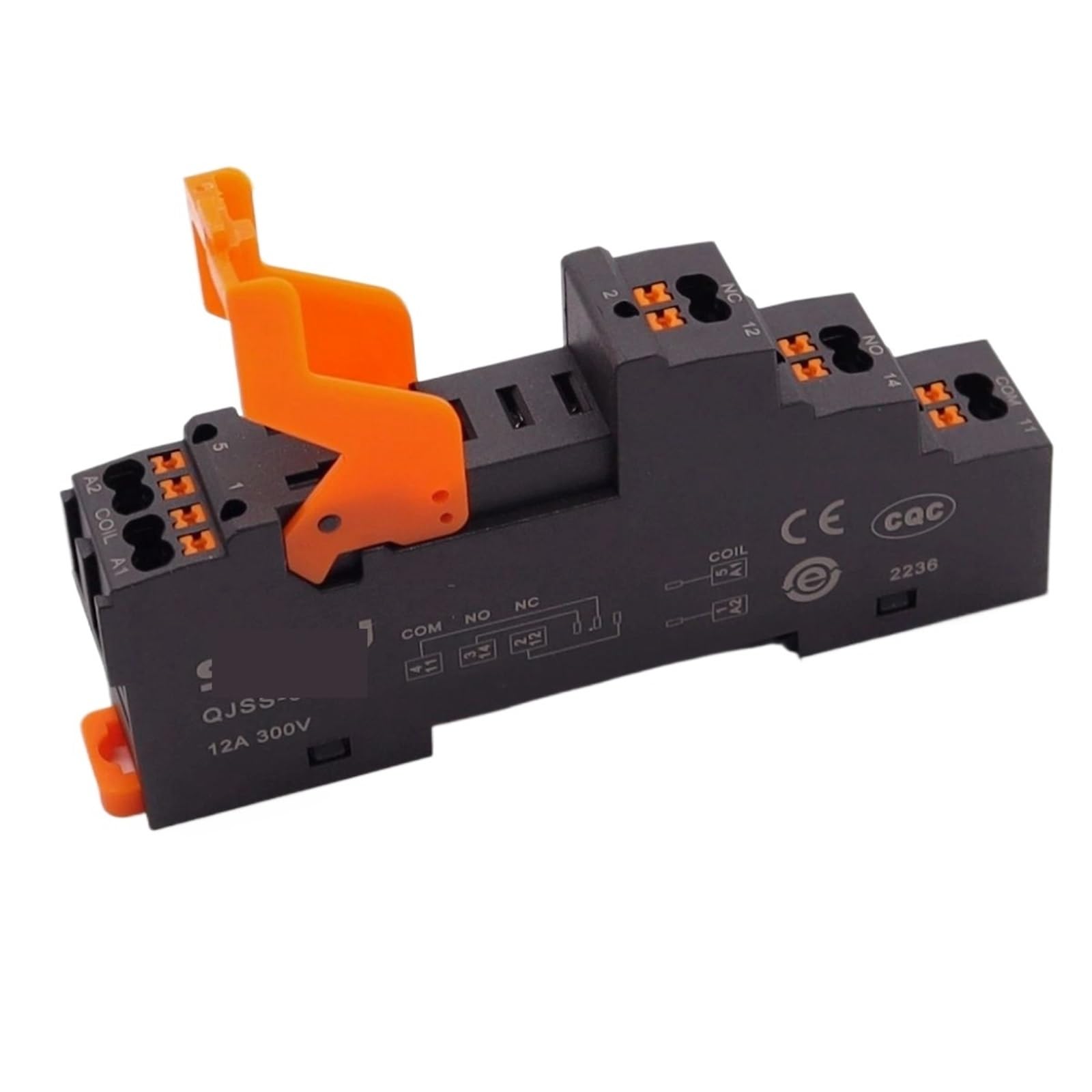 NWPNLXEA 10PCS/Box SHQJ Power Relay QJS1 QJS2 12VDC 24VDC 110VAC 230VAC 1Set or 2 Set Intermediate Relay 1CO 12A SPDT 2CO 8A DPDT(Socket QJSS-05SL 5P)