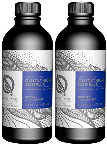 Quicksilver Scientific Liposomal Glutathione Complex - Cleansing, Liver, Immune + Energy Support with Active B Vitamins, Milk Thistle, Antioxidant Liquid Glutathione (3.38oz / 2 Pack)