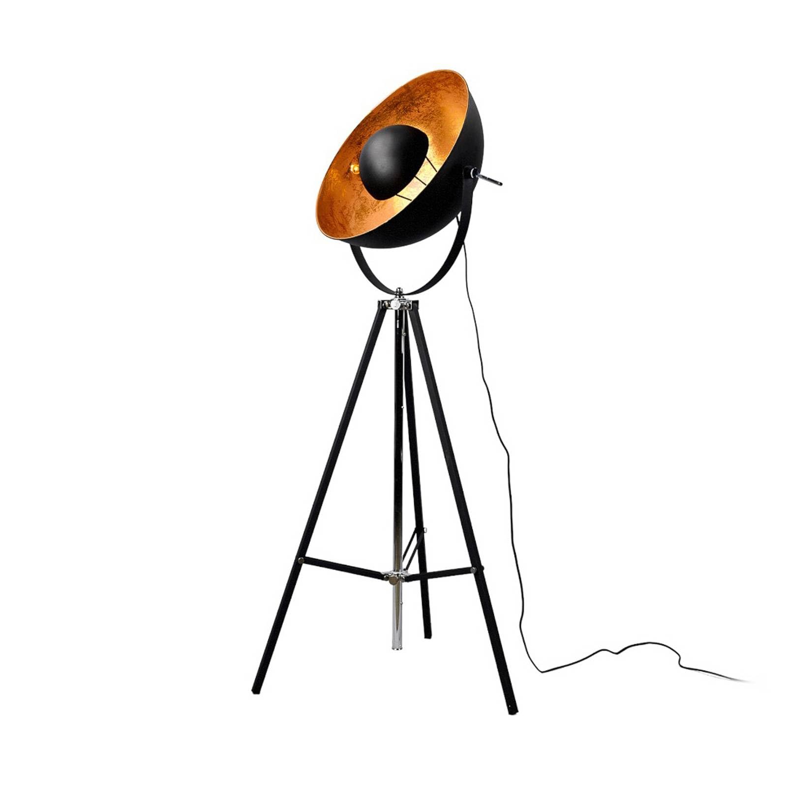Lindby Black Floor Lamp 'Mineva' (Modern) In Made Of Metal For E.g. Living Room & Dining Room (1 Light Source, E27) From | Standard Lamp