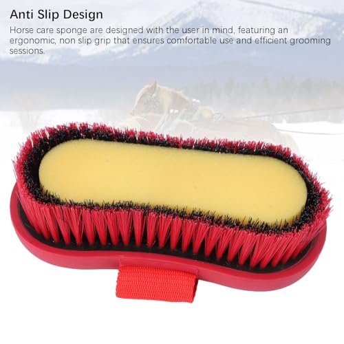 Professional Horse Grooming Brush with Anti-Slip Handle, Horse Body Scrubbing Sponge for Daily Horse Care Soft Animal Cleaning Sponge - Image 4