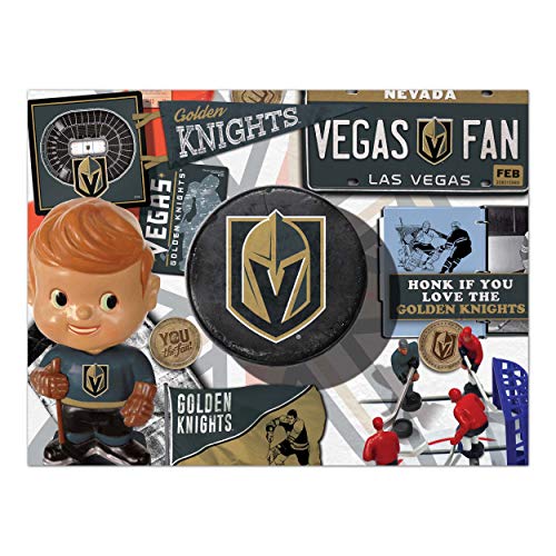 Image of YouTheFan NHL Vegas Golden Knights Retro Team Large Puzzle | 500 Pieces, 18 inch X 24 inch Size, Filled With Fun Team Memorabilia, Fun Fan Gift, Original Design, Officially Licensed