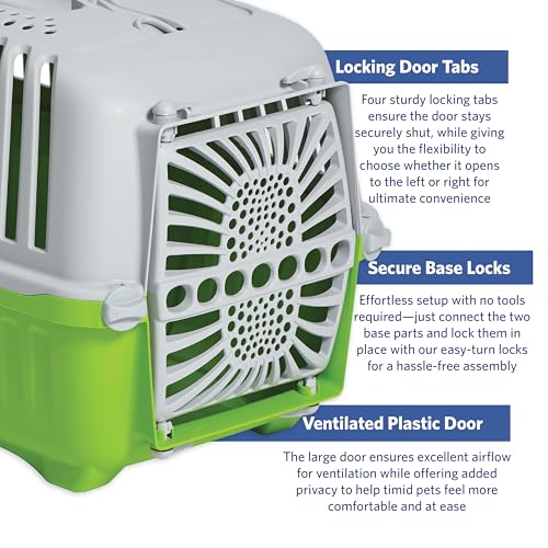 Image of Midwest Spree Travel Pet Carrier | Hard-Sided Pet Kennel Ideal for Toy Dog Breeds, Small Cats & Small Animals | Dog Carrier Measures 19.1L x 12.5 W x 13H - Inches | Great for Short Trips to The Vet