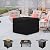 Easy-Going Outdoor Fire Pit Cover Square 36" Lx36 Wx24 H, Durable Outdoor Gas Firepit Cover, Waterproof and Weatherproof Cover for Fire Pit, Black
