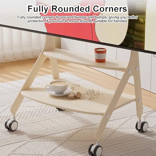 Soporte móvil para TV 50-75 pulgadas con ruedas y estantes miniatura 5