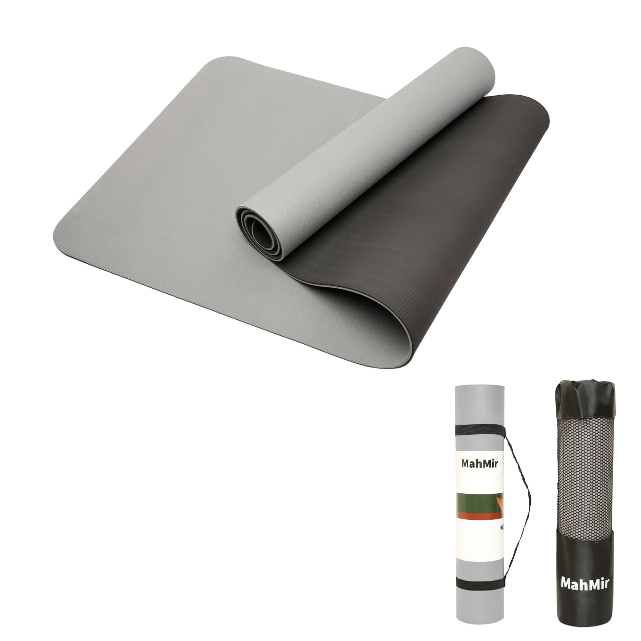 Yoga Mat Anti-Slip Exercise Mat with Carrying Bag Fitness Mat for Pilates 183CM*61CM*6MM Thickness for Woman Man Beginners