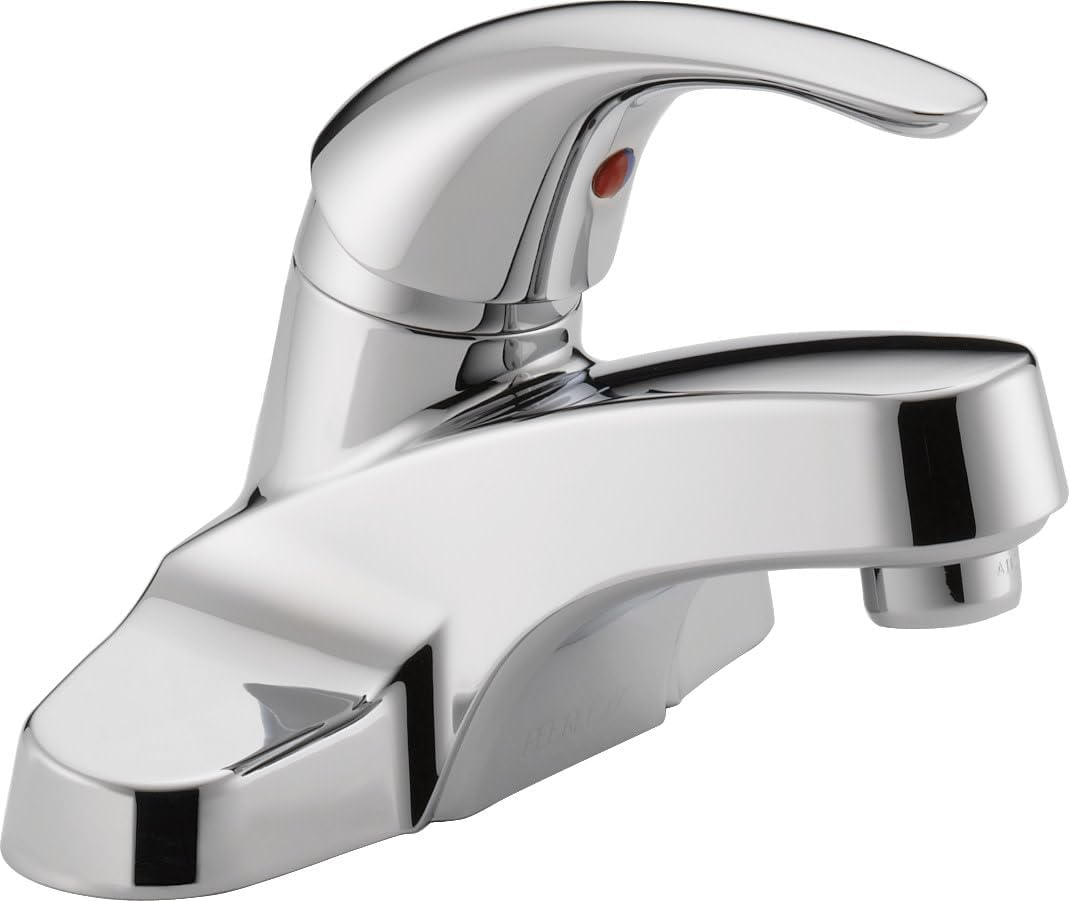 Peerless Tunbridge Centerset Bathroom Faucet Chrome, Bathroom Sink Faucet, Single Handle, Drain Assembly, Chrome P188620LF