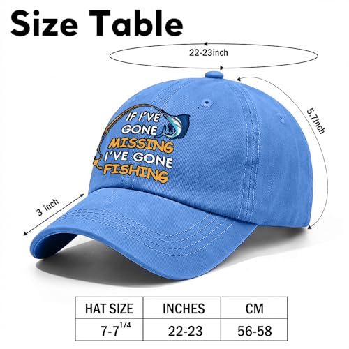 Image of Fishing Adjustable Cotton Baseball Cap, Funny Trucker Hat Gift for Men Women Grandpa Dad Fishing Lover Fisherman