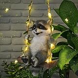 Thyle Solar Light Outdoor Raccoon Statues 19