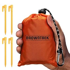 BROWNTREK Kompakte Picknickdecke Orange