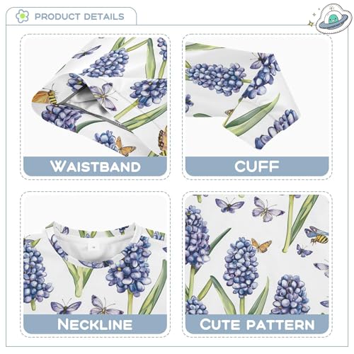 JUNZAN Retro Hyacinths White Kids Boys Sweatshirt Hoodie Fleece Kids Pullover Hoodie Athletic 4T3