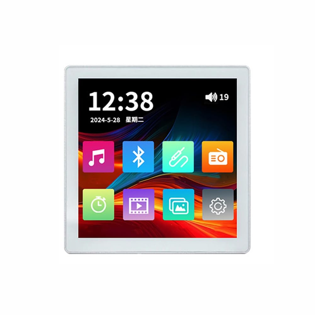 Pannello Musicale 86 Tipo Min Amplificatore da Parete 2x25W Suono Stereo Bluetooth Home Audio Touch Screen