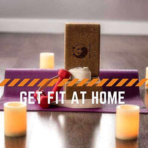 Slim Panda Sturdy Cork Yoga Blocks 2 Pack, Wooden Yoga Brick Exercise Block Non-Slip Eco Yoga Block to Support and Deepen Poses for Yoga, Pilates, Meditation, 9\'\' x 6\'\' x 3\'\' - Thumbnail 6