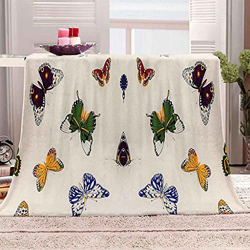 Couverture polaire papillon chaude impression 3D entretien facile