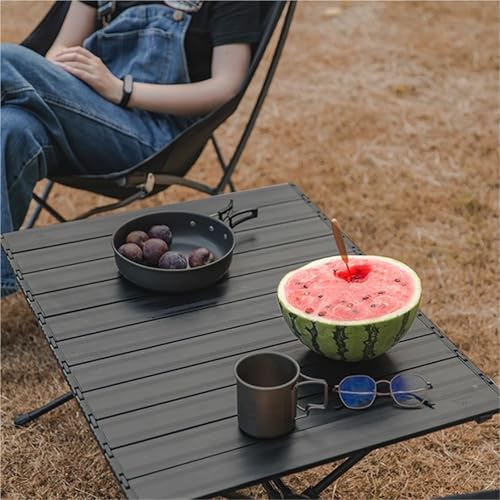Table pliante portable en aluminium anodisé rigide pour repas extérieurs - 5