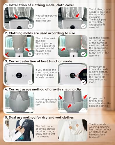 Image of Airolume Shirt Iron, Upgraded Touched Airolume Iron Machine 3.0, Hands Free Automatic Ironing Machine, 8 Minutes Quick Ironed Dry, Adjustable Gentle on All Fabrics for Shirts & Pants