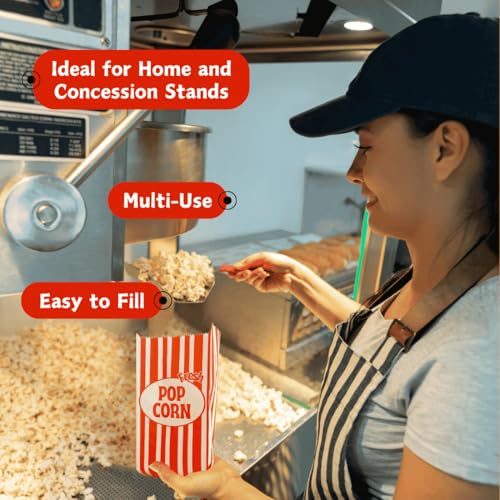 popcorn bags greaseproof popcorn bags individual servings 128 pcs convenient portions movie night supplies versatile popcorn containers ideal for parties and events