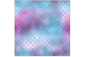 Printed Mermaid HTV Vinyl Heat Transfer Sheets - Sparkling Scales 12 x 12 Inch