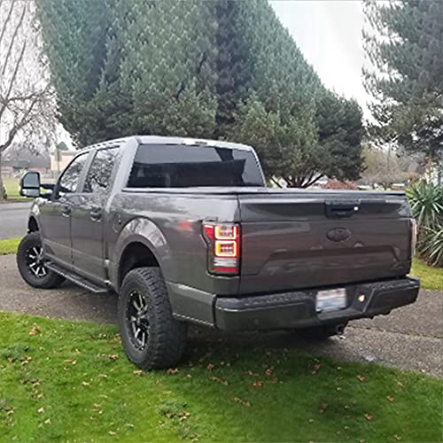 Vland Led Tail Lights Compatible With Ford F-150/ Raptor 2015-2019 Factory Halogen Pickup Truck W/Red Turn Signal (Not Fit A Xlt/Lariat, Factory With Bliss), Clear #TOP5
